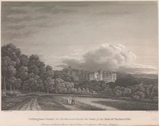 Château de Chillingham dans le Northumberland, le siège du comte de Tankerville (publié par W. Angus) : Planche 62 ; page 62 (Volume Un)