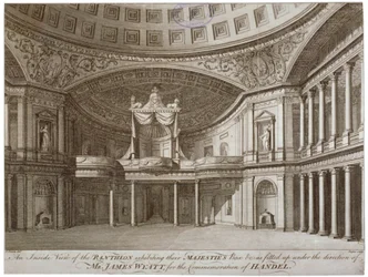 Intérieur du Panthéon, Oxford Street, Westminster, Londres, 1784