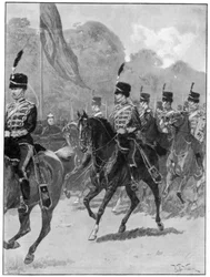 Revue de la 1ère Brigade de Yeomanry par la reine dans le parc de Windsor, 1894