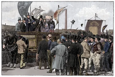 La manifestation chartiste sur Kennington Common, 1848, 1900