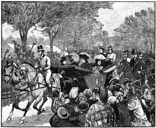 La visite de la reine au parc Victoria, Londres, 1887, 1900