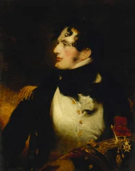 Portrait d’un officier de marine, à mi-corps, en uniforme, portant une épée d’honneur et l’insigne d’un C.B.