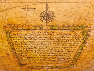 Globe terrestre anglais ancien