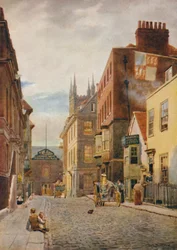 Church Street, vue vers le sud, vers 1900
