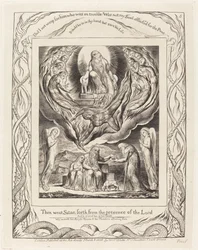 Satan quittant la présence du Seigneur