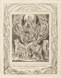 Satan quittant la présence du Seigneur