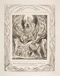 Satan sortant de la présence du Seigneur, des Illustrations du Livre de Job, 1825-26