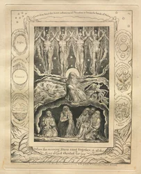 Le Livre de Job : Pl. 14, Quand les étoiles du matin chantaient ensemble, et tous les fils de Dieu..., 1825