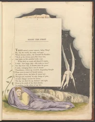 Les pensées nocturnes de Young, Page 1, "Vole rapidement sur son aile duveteuse loin du chagrin"