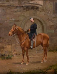 Un officier volontaire à cheval