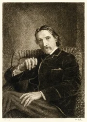 Robert Louis Stevenson (1850-1894) auteur britannique connu pour ses livres à succès L