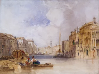 Le Grand Canal, Venise (aquarelle et crayon sur papier)