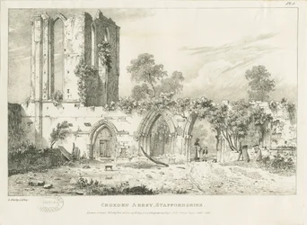 Abbaye de Croxden: gravure, nd [1821]
