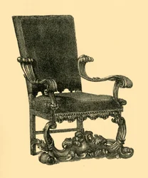 Fauteuil en noyer, vers 1685-1710