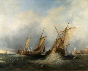 Navires hollandais prenant le Brill