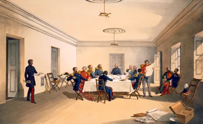 Intérieur du quartier général de Lord Raglan, planche de 