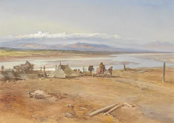 La rivière Chenab, Pendjab, 1865