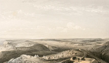 Vue des hauteurs au-dessus de Balaklava en direction de Sébastopol