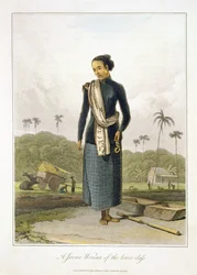 Une femme javanaise de la classe inférieure, planche 3 du Vol. I de 