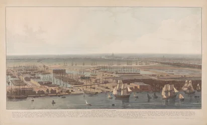 Vue des docks commerciaux de Rotherhithe