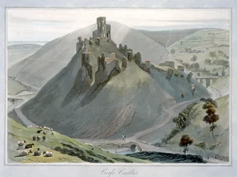Château de Corfe, Dorset, 1823
