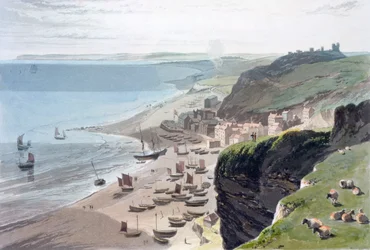 Hastings, depuis la falaise Est, 1823