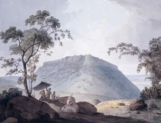 Vue sud-est de Bijaigarh, Uttar Pradesh, vers 1790