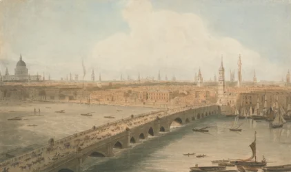 Vue du pont de Londres et de la cathédrale Saint-Paul