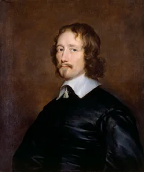 Portrait de John Hampden, homme politique anglais et député, milieu du 17e siècle
