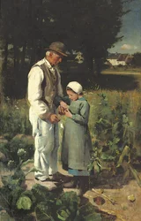 Dans les champs, Anvers sur Oise, 1882