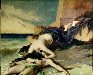 Héro et Léandre (huile sur toile)