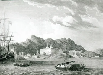 Port de Rio de Janeiro, avec le monastère bénédictin