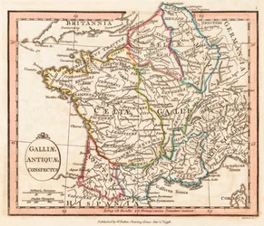 Gaule antique. Carte.