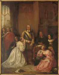 La famille de Cromwell intercédant pour la vie de Charles Ier