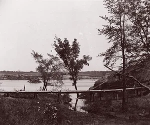Fort Darling. Batterie masquée et obstruction dans la rivière James