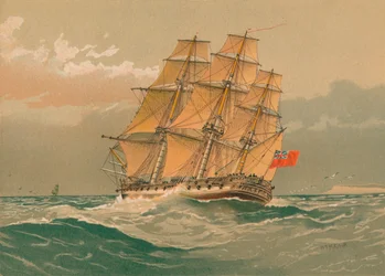 Frégate de 38 canons, vers 1770, fin 19ème-début 20ème siècle