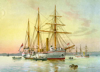 HMS Bramble, canonnière de 1ère classe de la Royal Navy, c1890-c1893