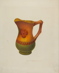 Pichet en bois sculpté, vers 1940