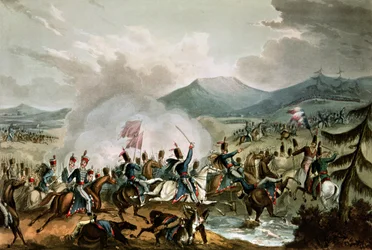 Bataille de Morales, 2 juin 1813, gravée par Thomas Sutherland