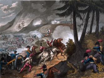 Bataille des Pyrénées en 1813, gravée par J.C. Stadler, publiée par Thomas Tegg, 1818