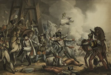 Sauve qui peut, ou chacun pour soi, aquatinte par Thomas Sutherland (1785-1838), publiée par James Jenkins, 1er mai 1816