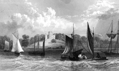 Château de Belmont, près de Grays Thurrock, Essex, gravé par Henry Wallis, 1832