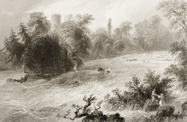 Castleconnell et rapides de Doonass, comté de Limerick, Irlande, extrait de 