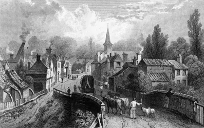 Chipping Ongar, Essex, gravé par Henry Adlard, 1832