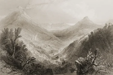 Vallée des Downs, comté de Wicklow, Irlande, de 
