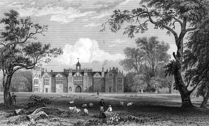 Gosfield Hall, Essex, gravé par Robert Sands, 1832