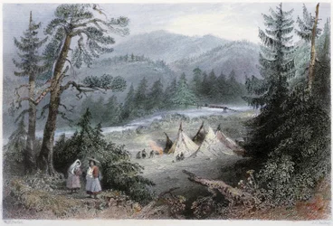 Camp indien près du pont du Général, région d