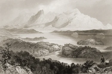 Lac Garromin, Connemara, comté de Galway, de 