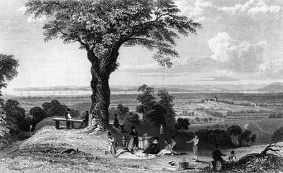 Scène de Laindon Hill, près de Horndon, Essex, gravé par Henry Wallis, 1832