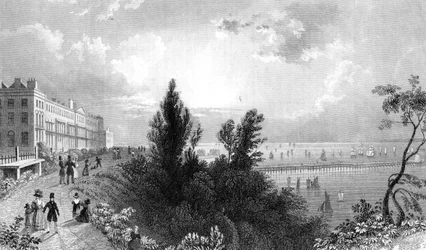 Southend Terrace, Essex, gravé par Henry Wallis, 1832